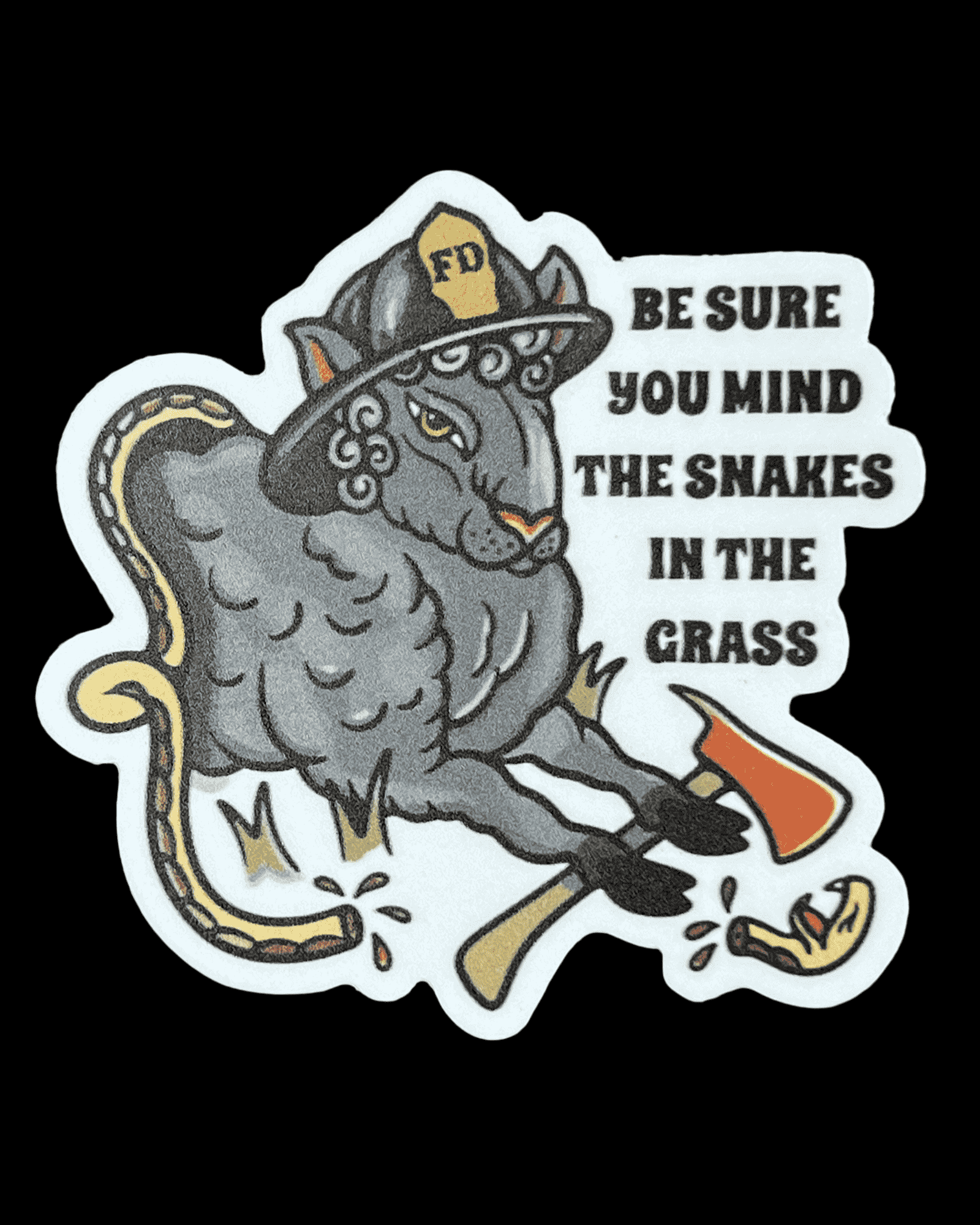 Mind the Snakes In The Grass Sticker