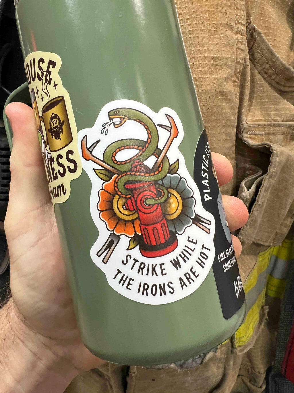 "Strike While The Iron Is Hot" Sticker