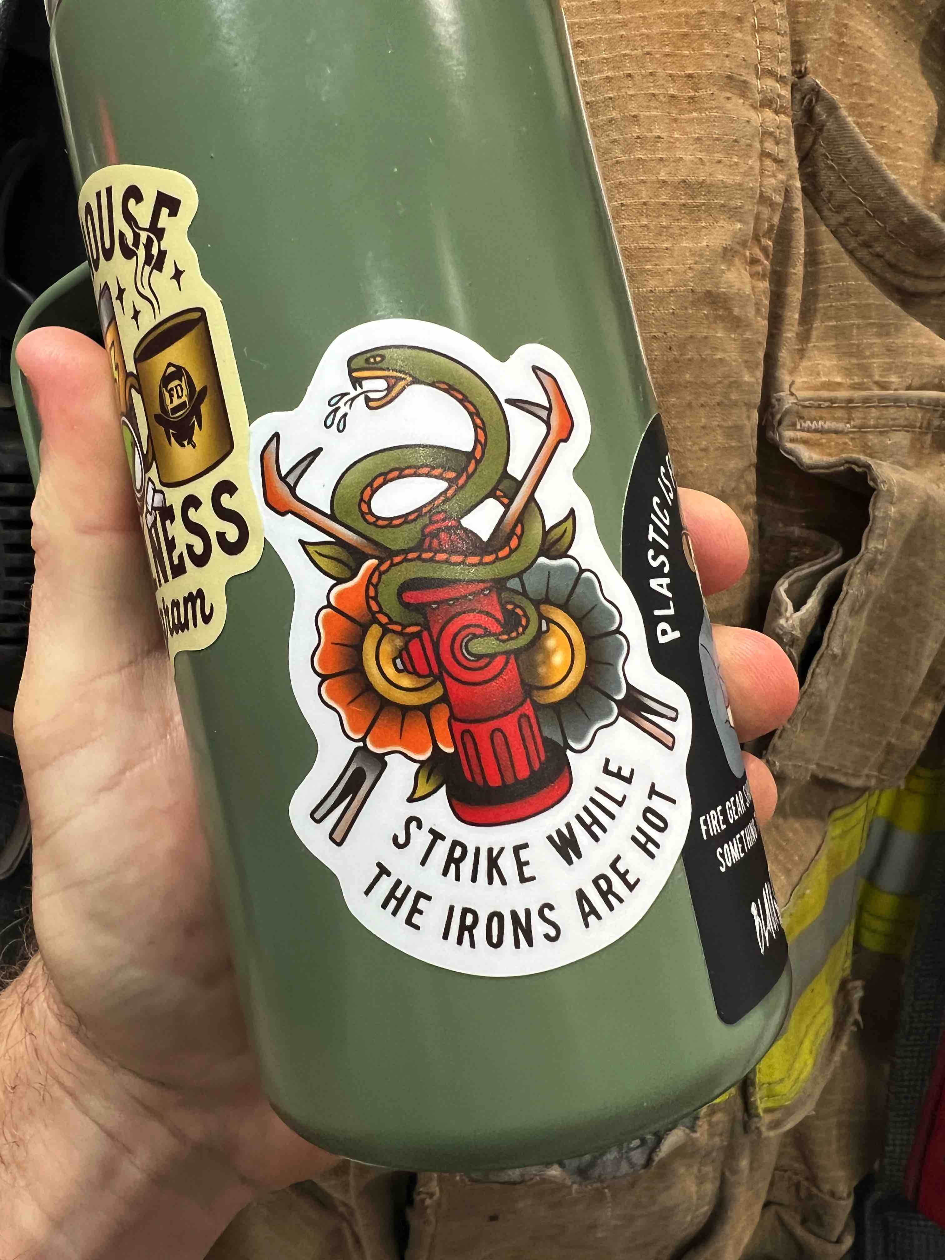 "Strike While The Iron Is Hot" Sticker