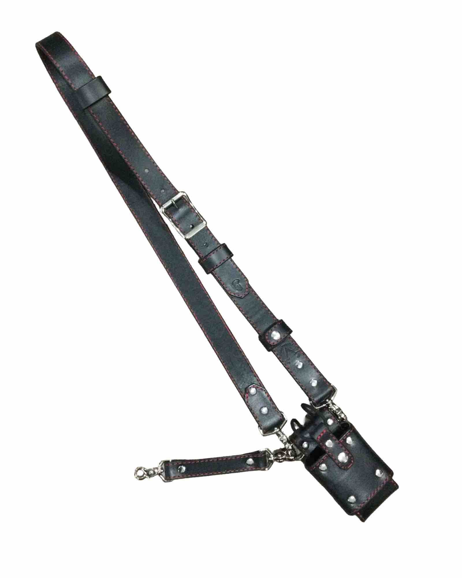 "Leather Head" Grade ADJUSTABLE Radio Strap FULL SET