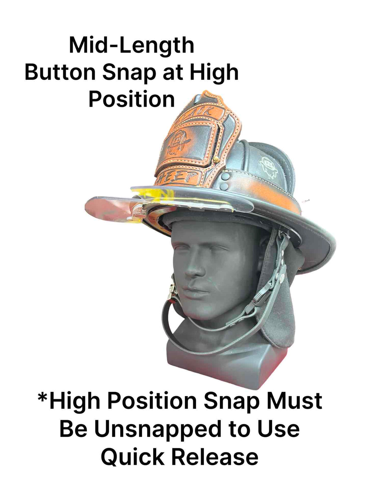 Latigo Leather Helmet Chin Strap with Quick Side Release