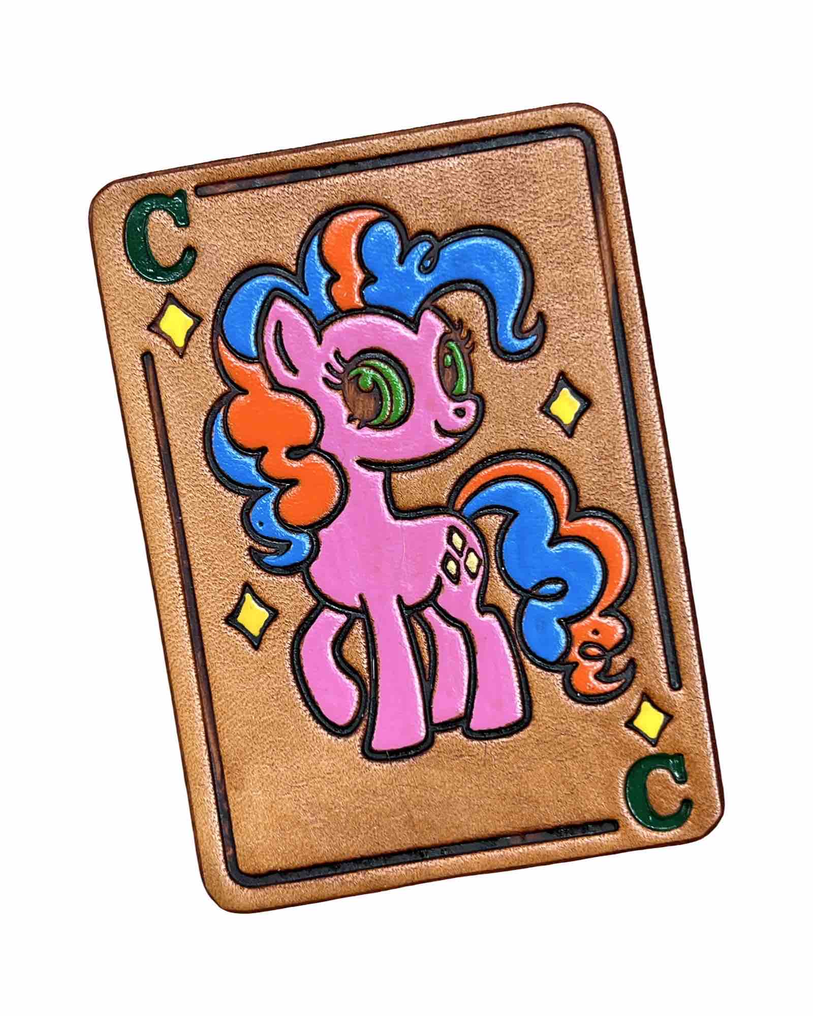 Custom Helmet Card - Pink Pony C