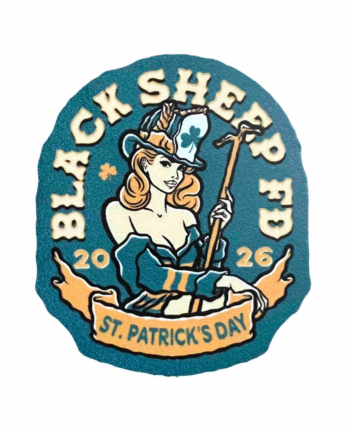 St. Patrick's Day Shamrock Girl Sticker