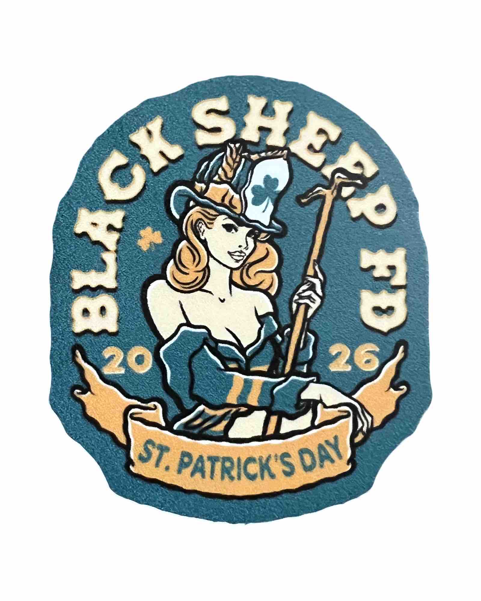 St. Patrick's Day Shamrock Girl Sticker