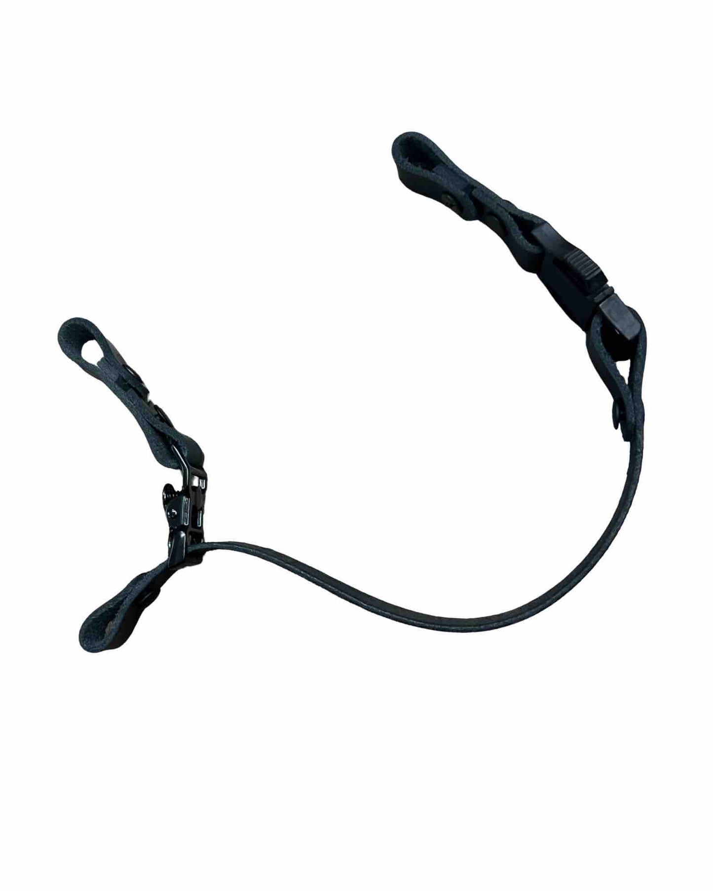 The SHORTY - Leather Firefighter Helmet Chin Strap w Quick Side Release