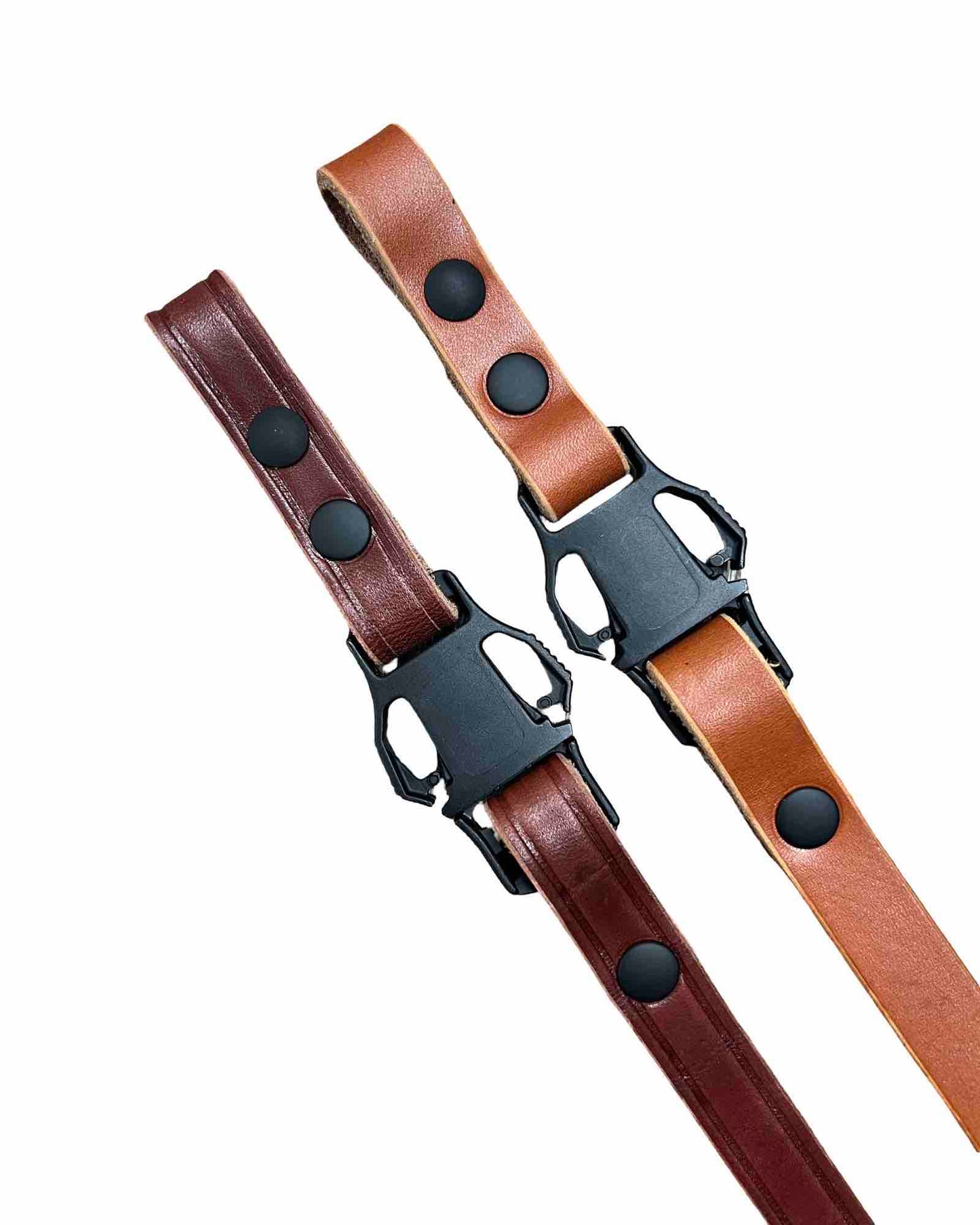 The SHORTY - Leather Firefighter Helmet Chin Strap w Quick Side Release