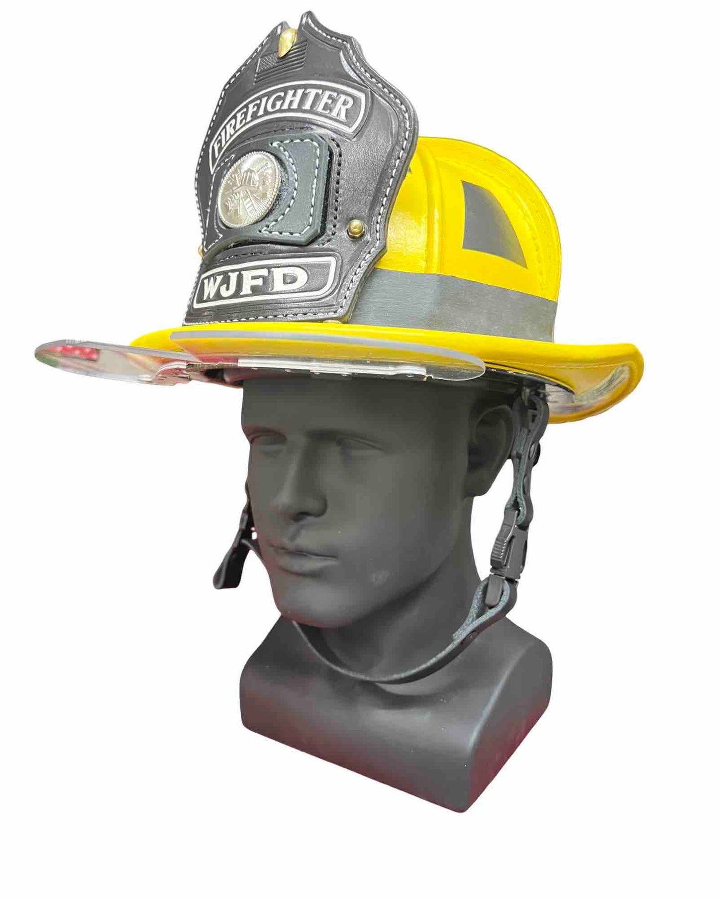 The SHORTY - Leather Firefighter Helmet Chin Strap w Quick Side Release