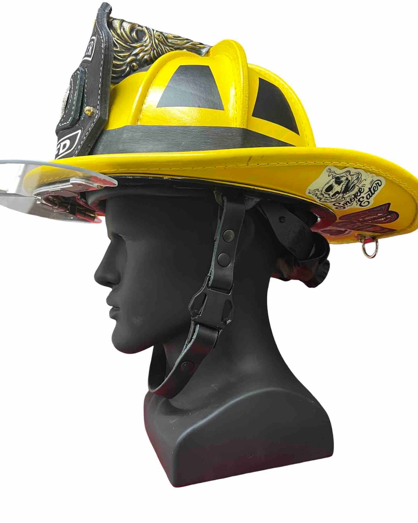 The SHORTY - Leather Firefighter Helmet Chin Strap w Quick Side Release