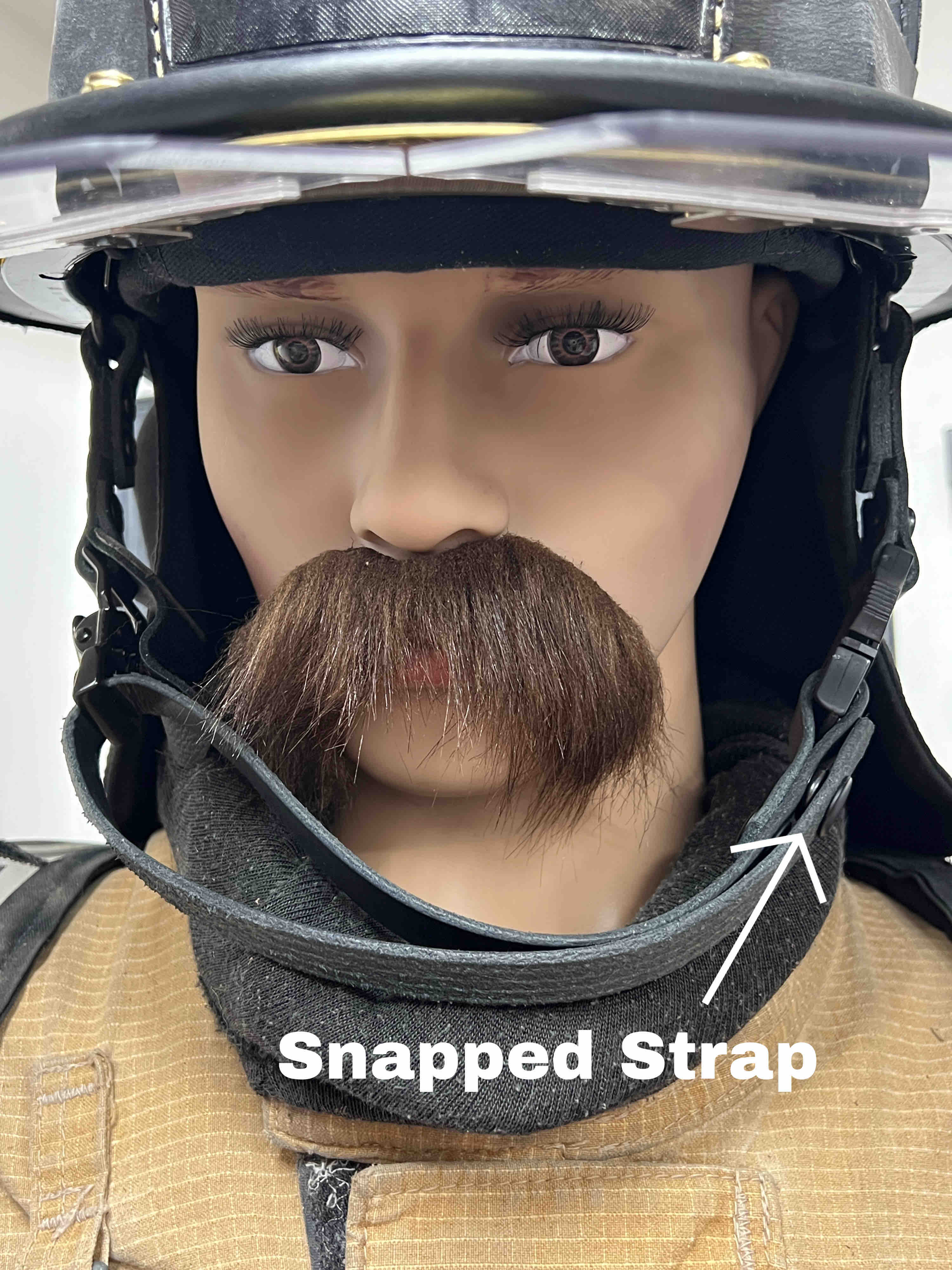 Standard Leather Helmet Chin Strap w Quick Side Release – BLACK
