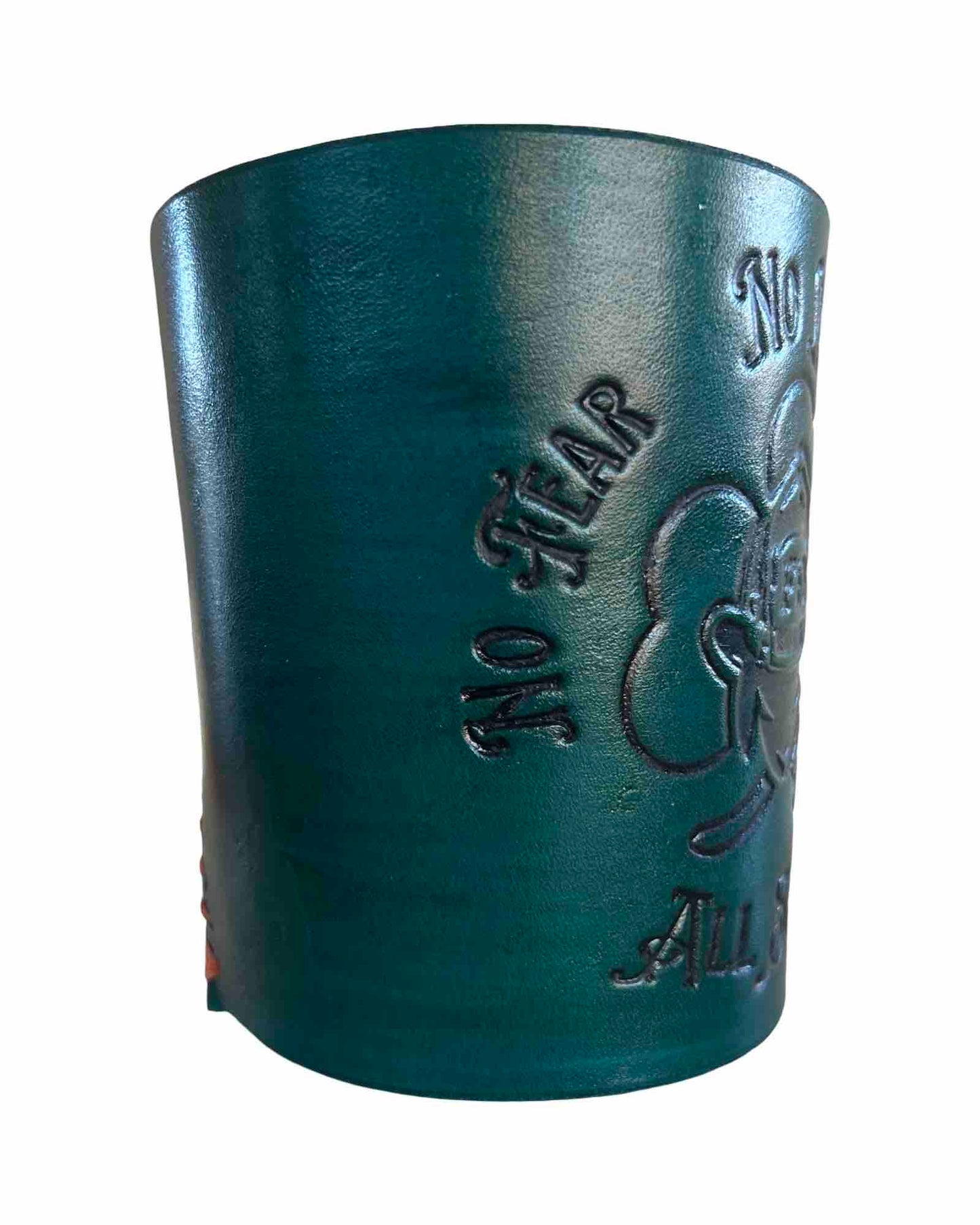 "No Luck All Skill" Shamrock Pint Glass Koozie