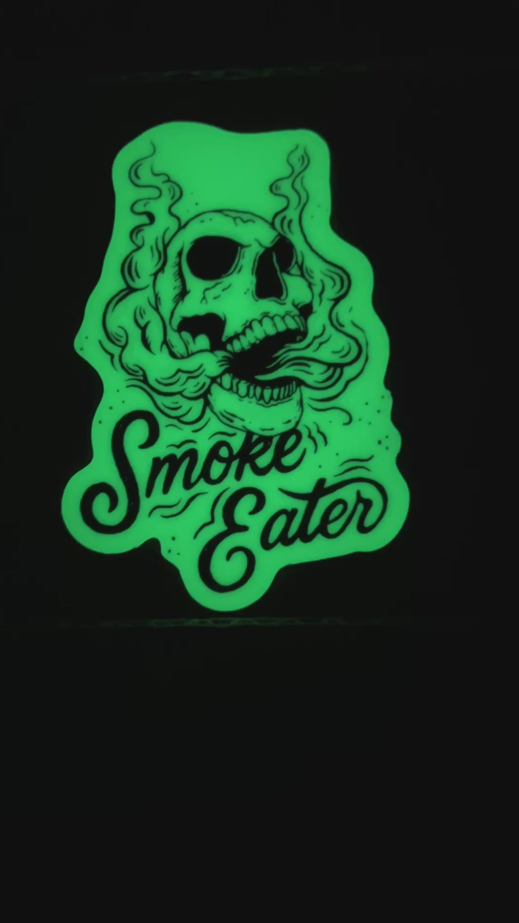 "Smoke Eater" Glow'n the Dark Sticker